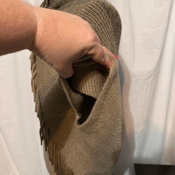 Romantic Hut L/XL Open Front Short Sleeve Sweater. Browns. Fringe. Women’s - Picture 3 of 6